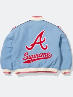 Supreme x Mitchell & Ness Atlanta Braves Varsity Jacket