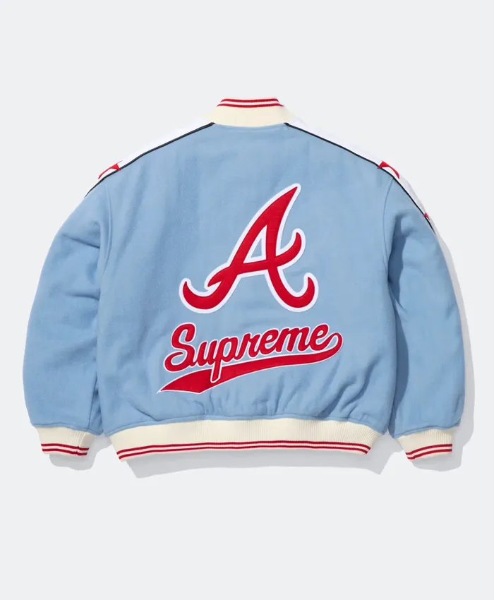 Supreme x Mitchell & Ness Atlanta Braves Varsity Jacket