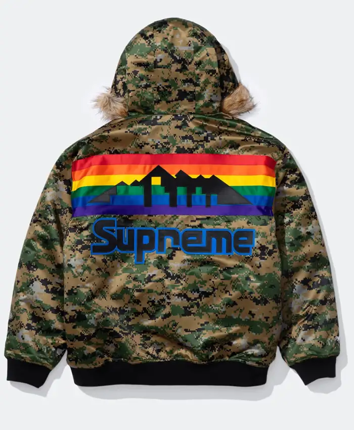 Supreme x Mitchell & Ness Denver Nuggets Camo Jacket