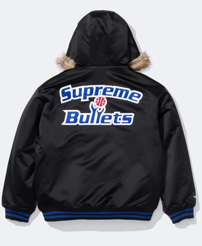 Supreme x Mitchell & Ness Washington Bullets Hooded Jacket