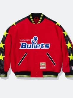 Supreme x Washington Bullets Mitchell & Ness Varsity Jacket