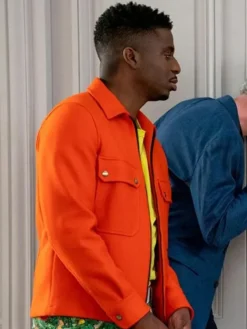 TV Series Emily in Paris  Samuel Arnold Orange Wool Blend Jacket
