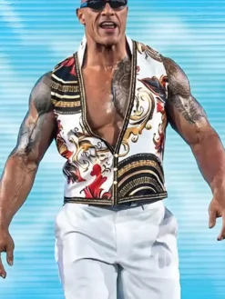 The Rock WWE WrestleMania 40 White Vest