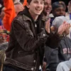 Timothee Chalamet Corduroy Knicks vs 76ers Jacket