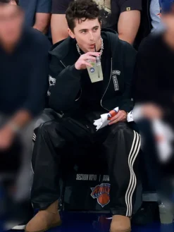 Timothée Chalamet Game 2 Knicks vs. Cavs Black Hoodie