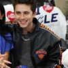 Timothée Chalamet Knicks vs. Cavs Final Leather Jacket
