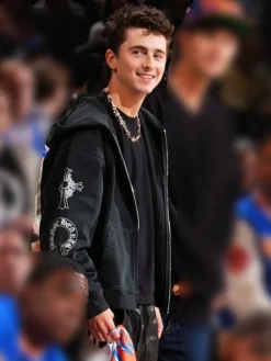 Timothée Chalamet Knicks vs. Cavs Game 2 Black Hoodie