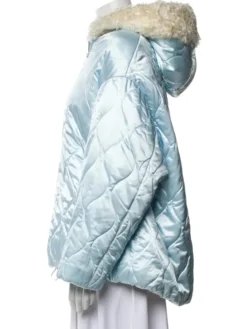 Toronto ICEMAN Video Shoot Drake Blue Quilted Jacket Left