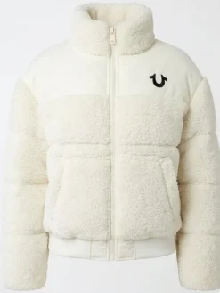 True Religion Embroidered Sherpa Jacket Front