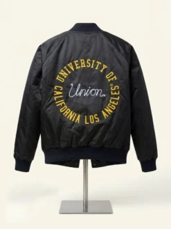 Alternative view of Union LA x Air Jordan 1 UCLA Bruins Black Satin Jacket