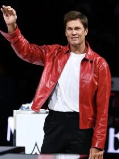 WNBA Championship Ring Ceremony 2026 Tom Brady Red Leather Jacket