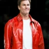 WNBA Tom Brady Red Leather Jacket