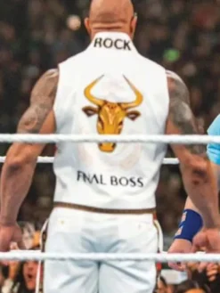 WWE WrestleMania 40 The Rock White Vest