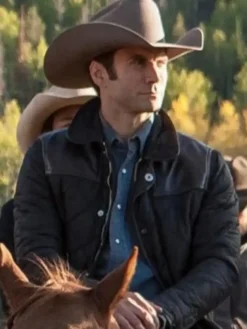Wes Bentley Dutton Ranch S01 Black Jacket