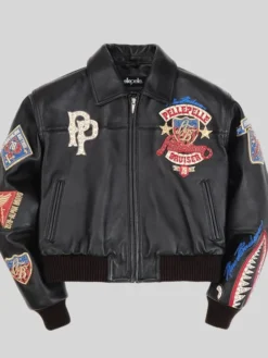 Womens Pelle Pelle American Bruiser Crop Black Jacket