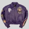 Womens Pelle Pelle American Bruiser Crop Purple Jacket
