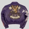 Womens Pelle Pelle American Bruiser Purple Crop Jacket