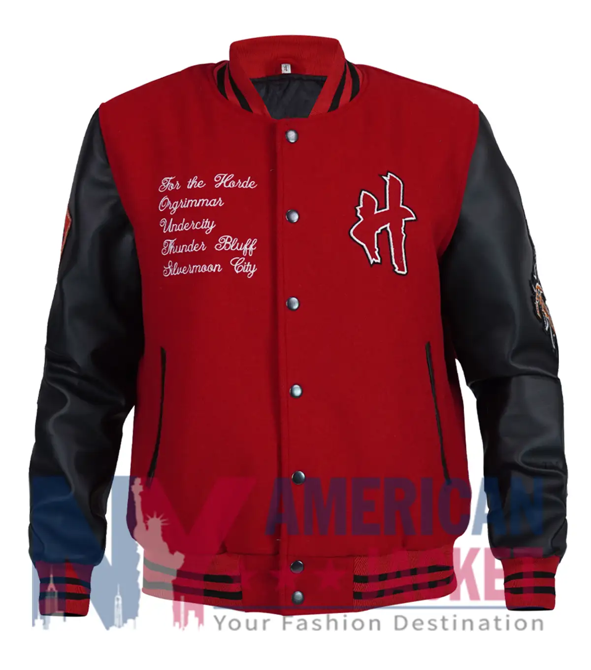 World Of Warcraft Horde Varsity Jacket