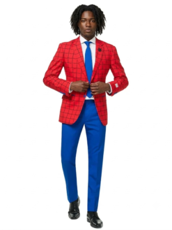 spiderman red tuxedo suit