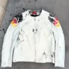 424 x Under Armour Leather White Jacket