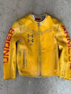 424 x Under Armour Yellow Leather Jacket