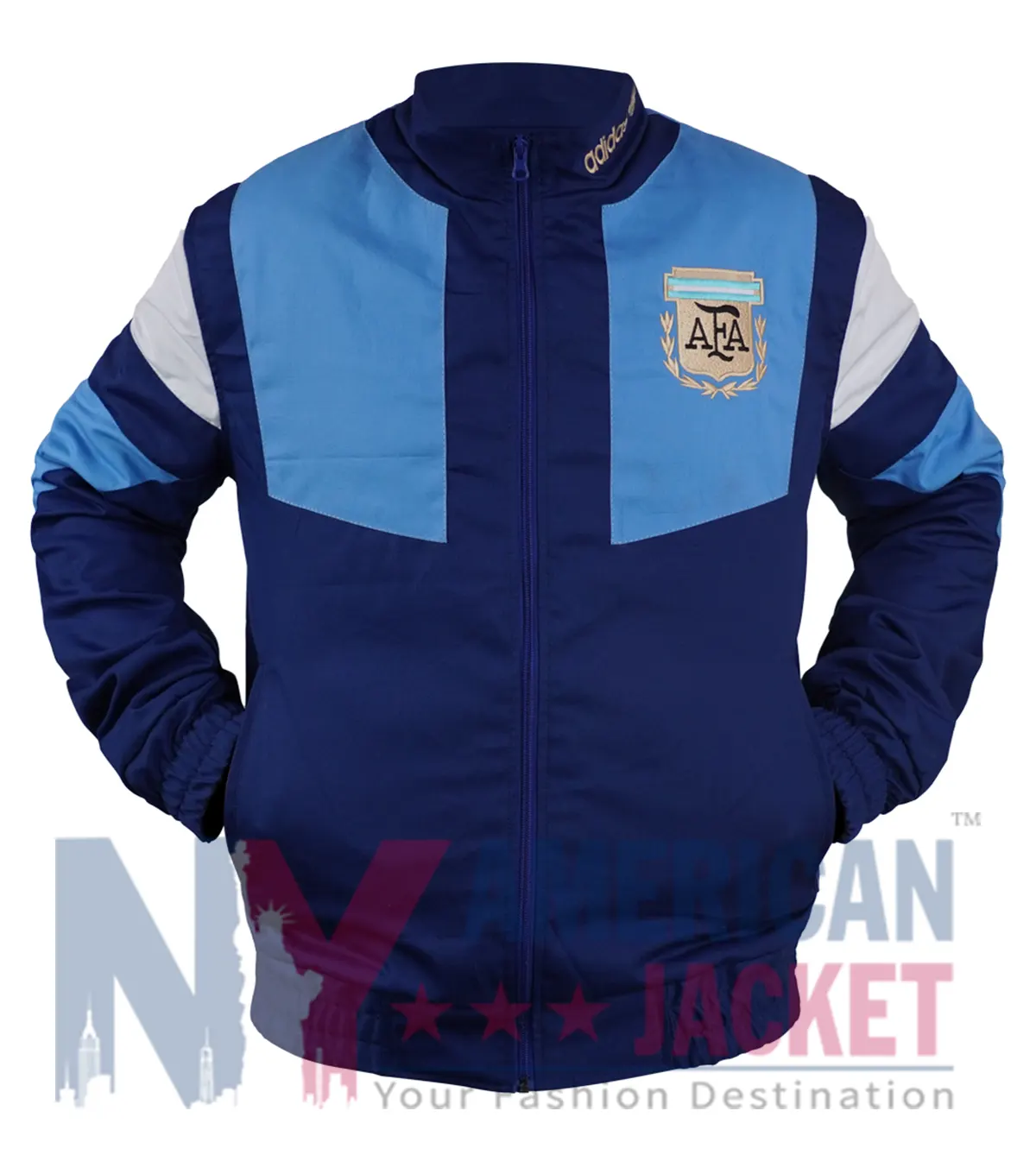 Adidas FIFA World Cup 2026 Argentina EQT Navy Blue Track Jacket front view