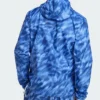Adidas Own The Run Allover Print Blue Hooded Jacket