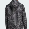 Adidas Own The Run Allover Print Hooded Black Jacket