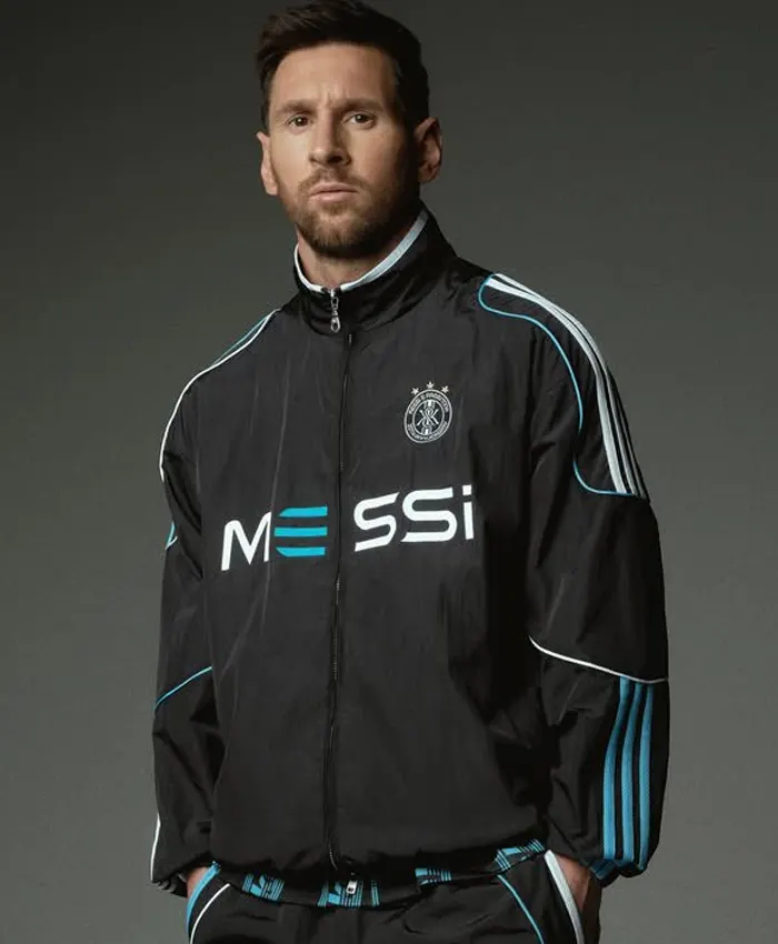 Adidas x Kith and Messi Football Black Track Jacket