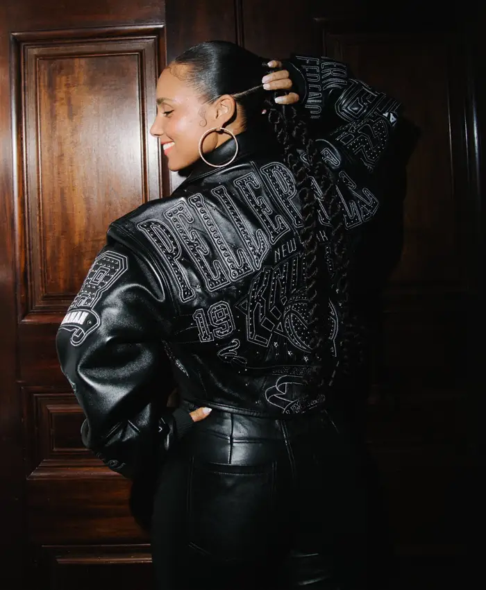 Alicia Keys Knicks 2026 Victory Parade Black Jacket