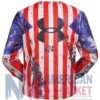 American Flag Leather Under Armour x 424 Jacket Back View