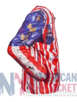 American Flag Under Armour x 424 Leather Jacket Right View