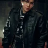 BTS Suga Hooligan Black Leather Jacket