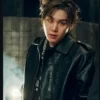BTS Suga Hooligan Black Leather Jacket For Sale