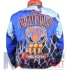 Back view of Jeff Hamilton New York Knicks Knickerbockers NBA Champions Leather Jacket