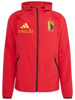 Belgium Adidas Tiro Travel Red Windbreaker Jacket