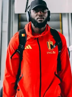 Belgium Adidas Tiro Travel Windbreaker Red Jacket