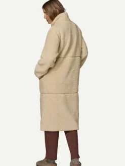Beth Dutton Dutton Ranch White Longline Sherpa Coat