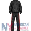 Black Jonathan Davis Leather Tracksuit