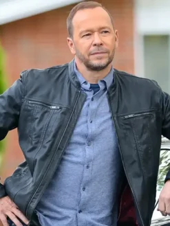 Blue Bloods Donnie Wahlberg Black Leather Jacket