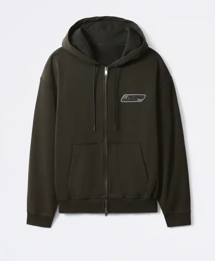 Calvin Klein Jungkook Zip-Up Black Hoodie