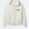 Calvin Klein Jungkook Zip-Up White Hoodie
