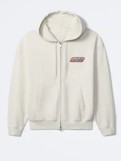 Calvin Klein Jungkook Zip-Up White Hoodie