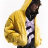 Canary Yellow Zip Up Hooded Jacket
