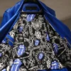 Chrome Heart Rolling Stones JJ Dean Blue Leather Jacket