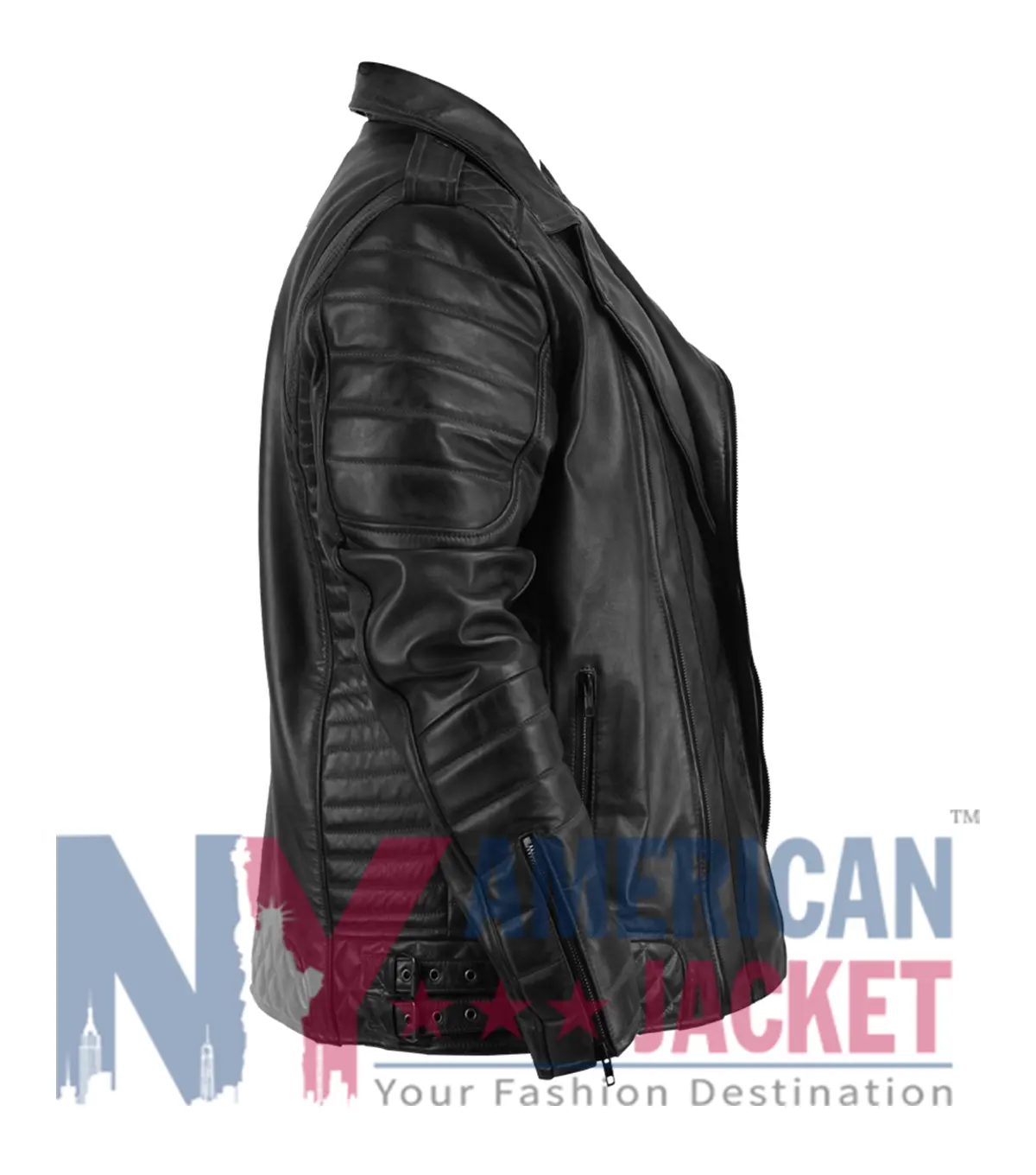 Classic Quilted Biker Leather Jacket