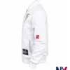 Close-up of New York Knicks FISLL White 2026 NBA Finals Champions Team Full-Zip Leather Jacket