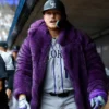 Colorado Rockies Hunter Goodman Fur Purple Coat
