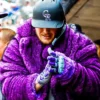 Colorado Rockies Hunter Goodman Purple Fur Coat