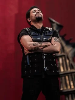 Copenhagen Night 2 The Weeknd Studded Black Leather Vest